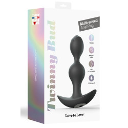 Love to Love Plug vibrant Twinny Bud 10.5 x 3cm Noir